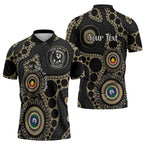 Collingwood NAIDOC Week 2026 Personalised Zipper Polo Shirt 50 Years of Deadly Aboriginal Art