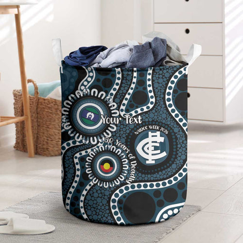 Carlton NAIDOC Week 2026 Personalised Laundry Basket 50 Years of Deadly Aboriginal Art
