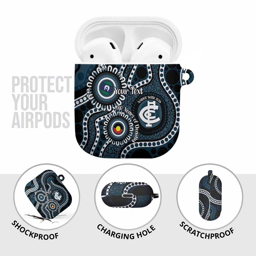 Carlton NAIDOC Week 2026 Personalised AirPods Case 50 Years of Deadly Aboriginal Art