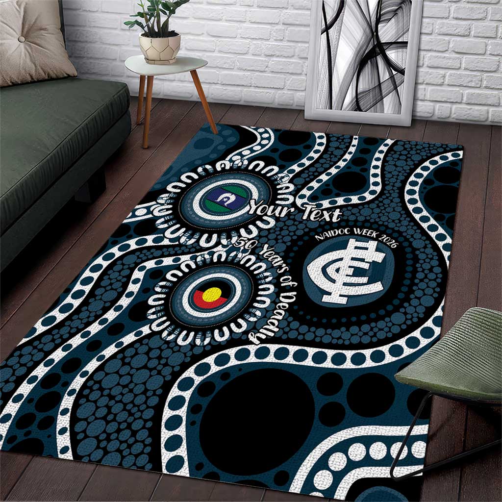 Carlton NAIDOC Week 2026 Personalised Area Rug 50 Years of Deadly Aboriginal Art