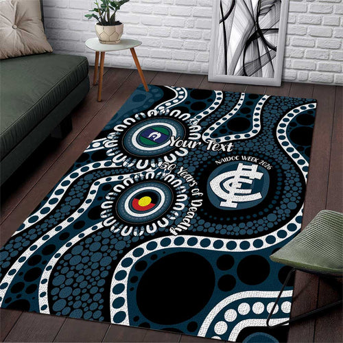 Carlton NAIDOC Week 2026 Personalised Area Rug 50 Years of Deadly Aboriginal Art