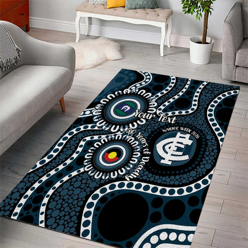 Carlton NAIDOC Week 2026 Personalised Area Rug 50 Years of Deadly Aboriginal Art