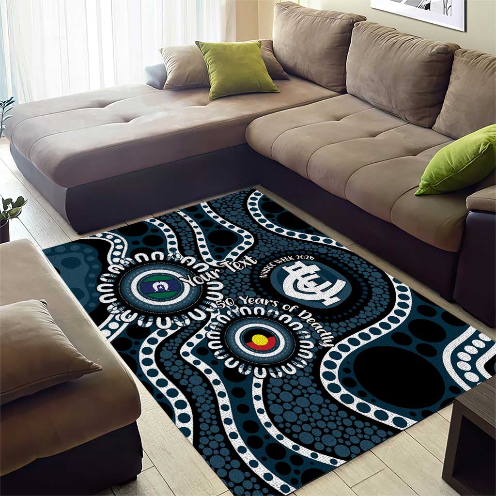 Carlton NAIDOC Week 2026 Personalised Area Rug 50 Years of Deadly Aboriginal Art