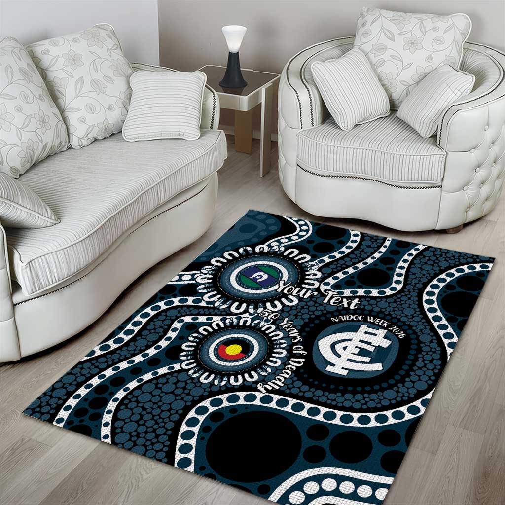 Carlton NAIDOC Week 2026 Personalised Area Rug 50 Years of Deadly Aboriginal Art