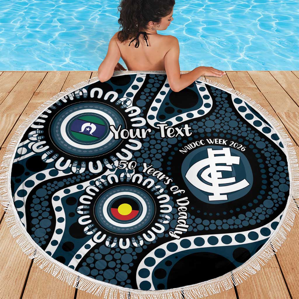 Carlton NAIDOC Week 2026 Personalised Beach Blanket 50 Years of Deadly Aboriginal Art