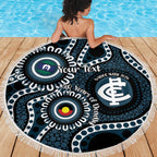 Carlton NAIDOC Week 2026 Personalised Beach Blanket 50 Years of Deadly Aboriginal Art