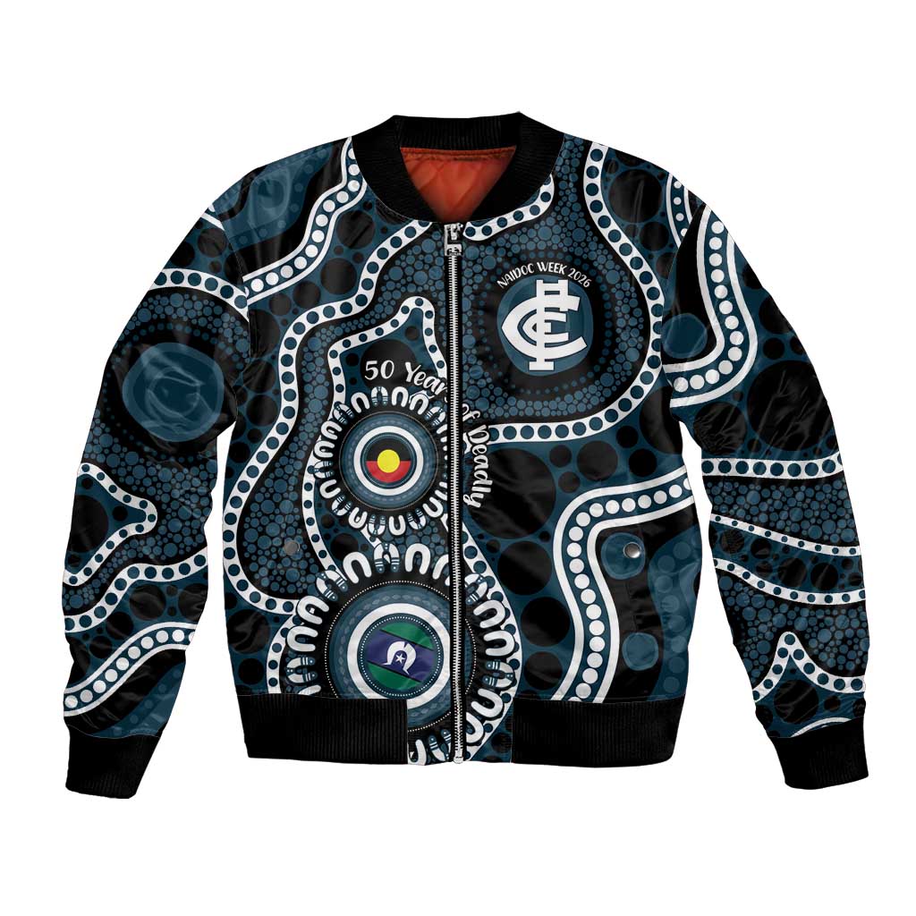 Carlton NAIDOC Week 2026 Personalised Bomber Jacket 50 Years of Deadly Aboriginal Art