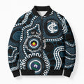 Carlton NAIDOC Week 2026 Personalised Bomber Puffer Jacket 50 Years of Deadly Aboriginal Art