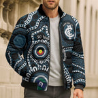 Carlton NAIDOC Week 2026 Personalised Bomber Puffer Jacket 50 Years of Deadly Aboriginal Art