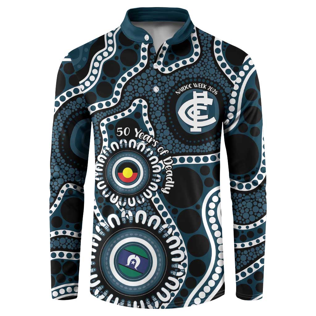 Carlton NAIDOC Week 2026 Personalised Button Sweatshirt 50 Years of Deadly Aboriginal Art
