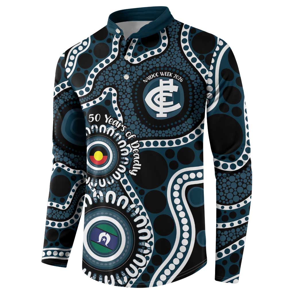 Carlton NAIDOC Week 2026 Personalised Button Sweatshirt 50 Years of Deadly Aboriginal Art