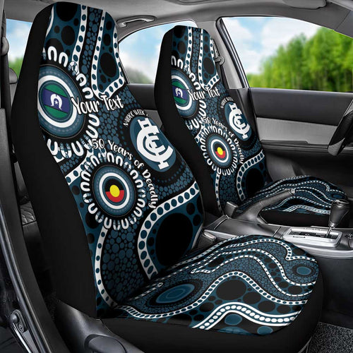 Carlton NAIDOC Week 2026 Personalised Car Seat Cover 50 Years of Deadly Aboriginal Art