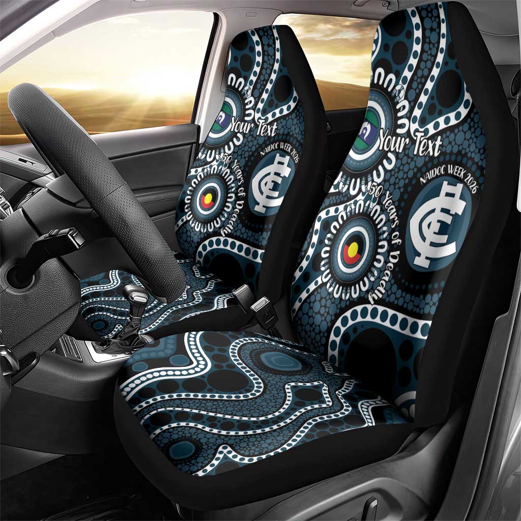 Carlton NAIDOC Week 2026 Personalised Car Seat Cover 50 Years of Deadly Aboriginal Art