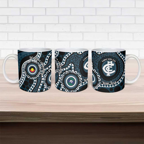 Carlton NAIDOC Week 2026 Personalised Ceramic Mug 50 Years of Deadly Aboriginal Art