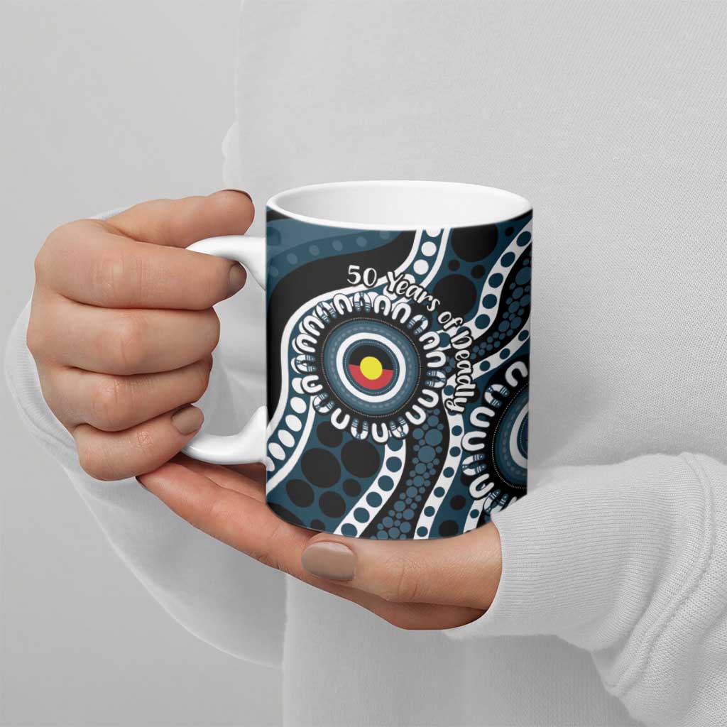 Carlton NAIDOC Week 2026 Personalised Ceramic Mug 50 Years of Deadly Aboriginal Art