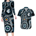 Carlton NAIDOC Week 2026 Personalised Couples Matching Long Sleeve Bodycon Dress and Hawaiian Shirt 50 Years of Deadly Aboriginal Art