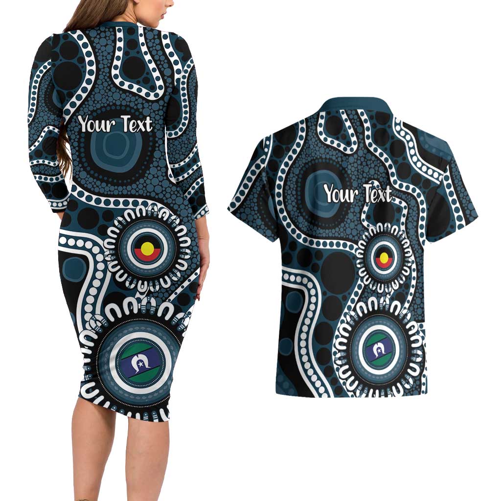 Carlton NAIDOC Week 2026 Personalised Couples Matching Long Sleeve Bodycon Dress and Hawaiian Shirt 50 Years of Deadly Aboriginal Art