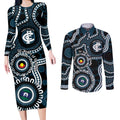 Carlton NAIDOC Week 2026 Personalised Couples Matching Long Sleeve Bodycon Dress and Long Sleeve Button Shirt 50 Years of Deadly Aboriginal Art