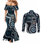 Carlton NAIDOC Week 2026 Personalised Couples Matching Mermaid Dress and Long Sleeve Button Shirt 50 Years of Deadly Aboriginal Art