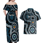 Carlton NAIDOC Week 2026 Personalised Couples Matching Off Shoulder Maxi Dress and Hawaiian Shirt 50 Years of Deadly Aboriginal Art