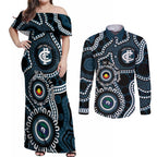 Carlton NAIDOC Week 2026 Personalised Couples Matching Off Shoulder Maxi Dress and Long Sleeve Button Shirt 50 Years of Deadly Aboriginal Art
