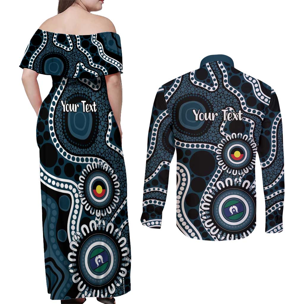 Carlton NAIDOC Week 2026 Personalised Couples Matching Off Shoulder Maxi Dress and Long Sleeve Button Shirt 50 Years of Deadly Aboriginal Art