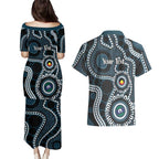 Carlton NAIDOC Week 2026 Personalised Couples Matching Puletasi and Hawaiian Shirt 50 Years of Deadly Aboriginal Art