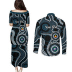 Carlton NAIDOC Week 2026 Personalised Couples Matching Puletasi and Long Sleeve Button Shirt 50 Years of Deadly Aboriginal Art