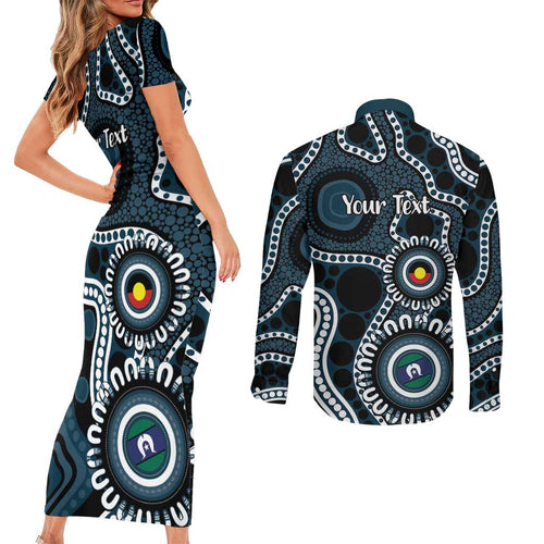 Carlton NAIDOC Week 2026 Personalised Couples Matching Short Sleeve Bodycon Dress and Long Sleeve Button Shirt 50 Years of Deadly Aboriginal Art