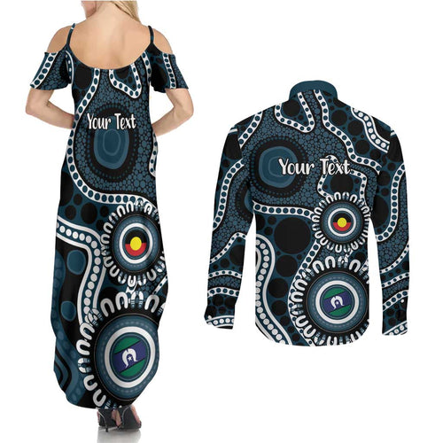 Carlton NAIDOC Week 2026 Personalised Couples Matching Summer Maxi Dress and Long Sleeve Button Shirt 50 Years of Deadly Aboriginal Art