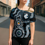 Carlton NAIDOC Week 2026 Personalised Cross Shoulder Shirt 50 Years of Deadly Aboriginal Art
