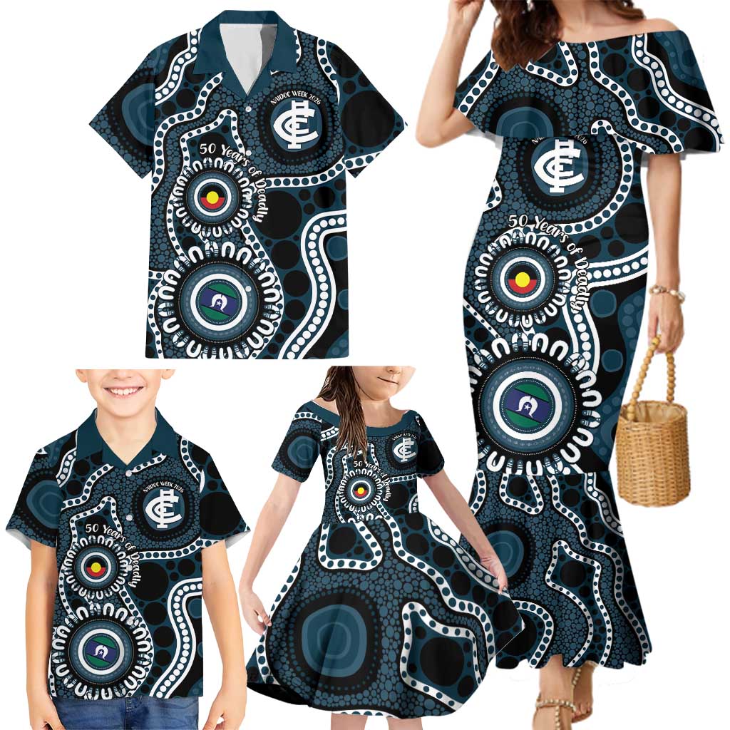 Carlton NAIDOC Week 2026 Personalised Family Matching Mermaid Dress and Hawaiian Shirt 50 Years of Deadly Aboriginal Art