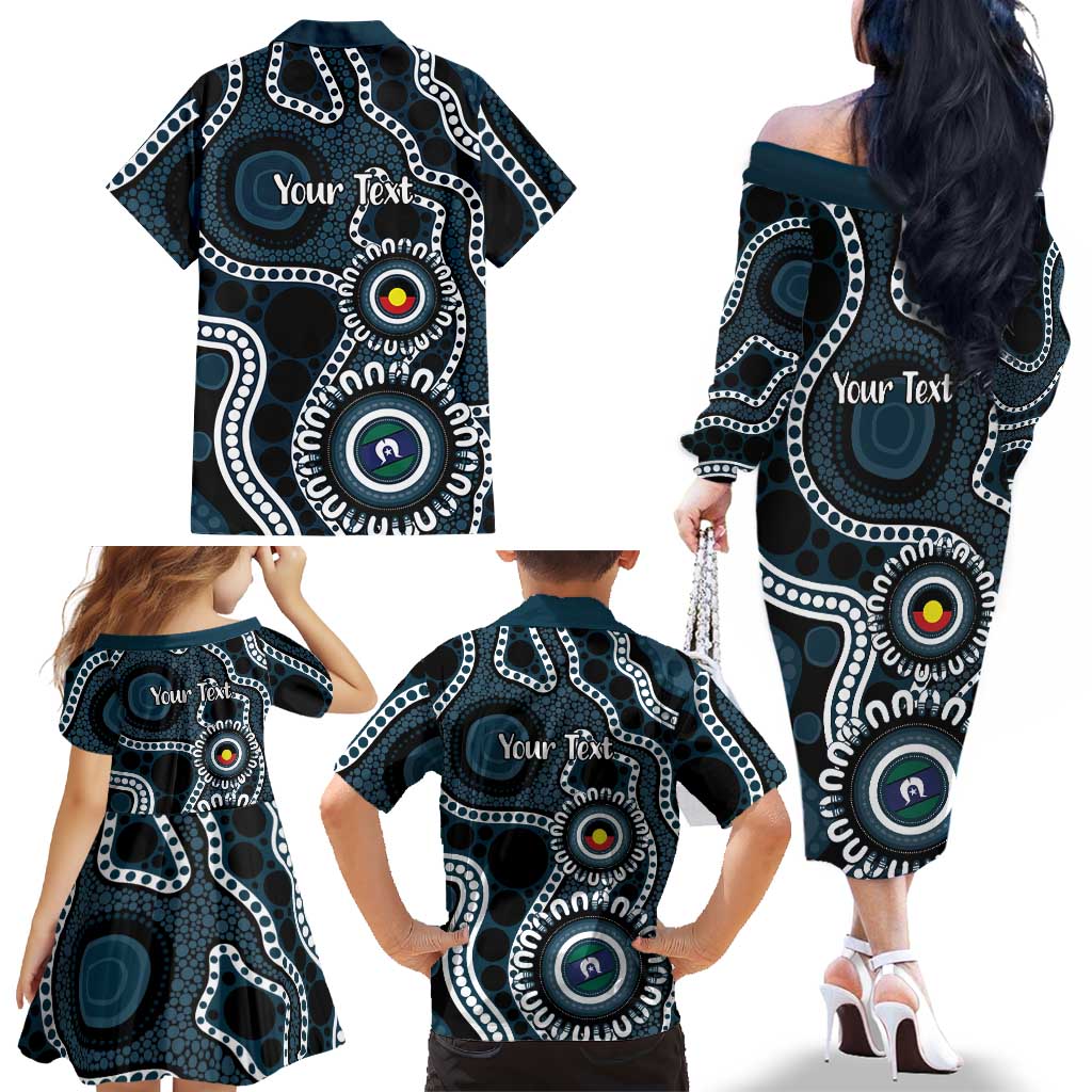 Carlton NAIDOC Week 2026 Personalised Family Matching Off The Shoulder Long Sleeve Dress and Hawaiian Shirt 50 Years of Deadly Aboriginal Art