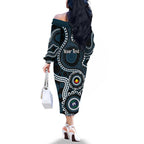 Carlton NAIDOC Week 2026 Personalised Family Matching Off The Shoulder Long Sleeve Dress and Hawaiian Shirt 50 Years of Deadly Aboriginal Art