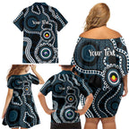 Carlton NAIDOC Week 2026 Personalised Family Matching Off Shoulder Short Dress and Hawaiian Shirt 50 Years of Deadly Aboriginal Art