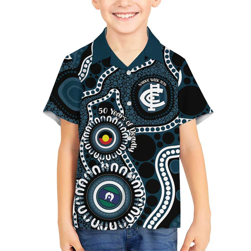 Carlton NAIDOC Week 2026 Personalised Family Matching Summer Maxi Dress and Hawaiian Shirt 50 Years of Deadly Aboriginal Art