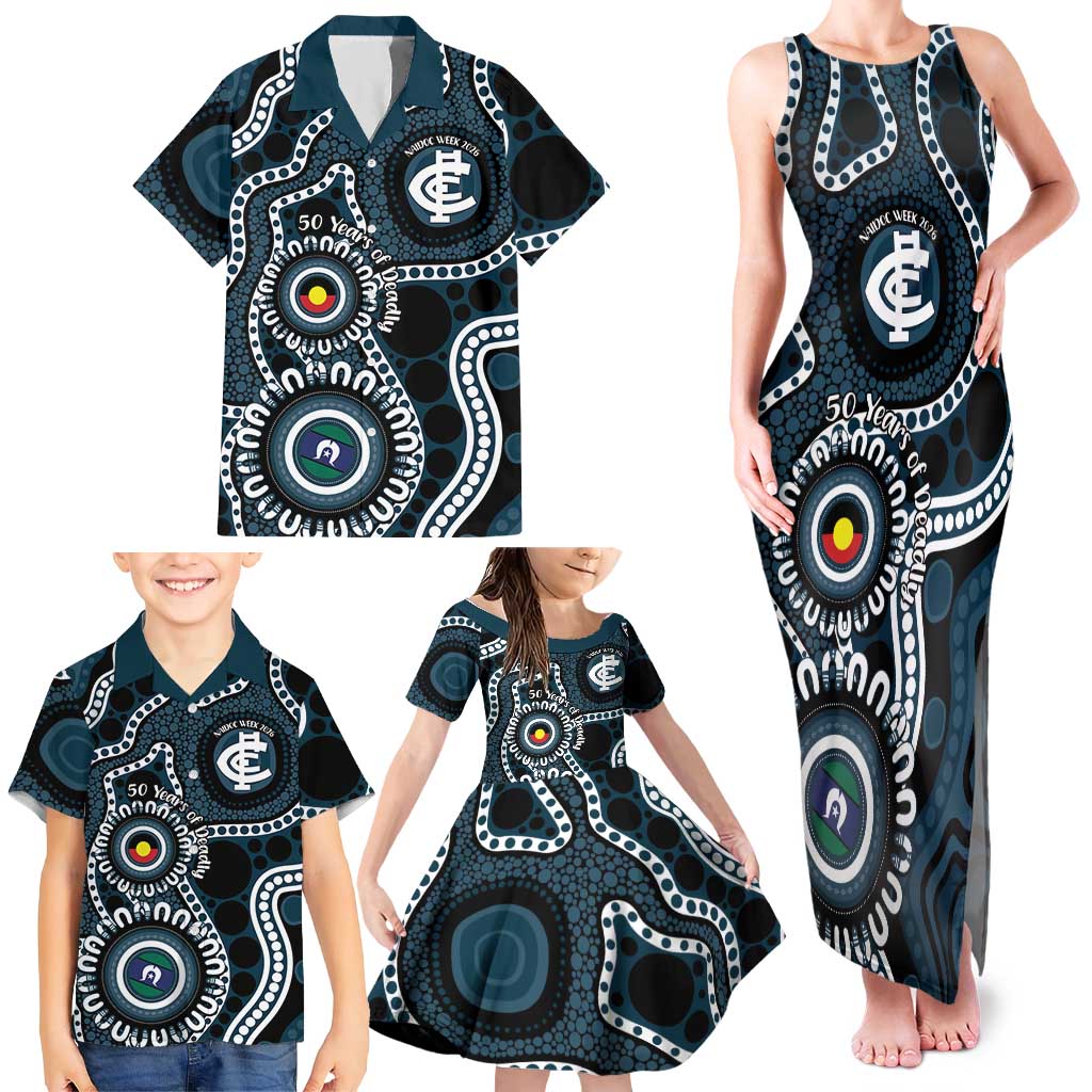 Carlton NAIDOC Week 2026 Personalised Family Matching Tank Maxi Dress and Hawaiian Shirt 50 Years of Deadly Aboriginal Art