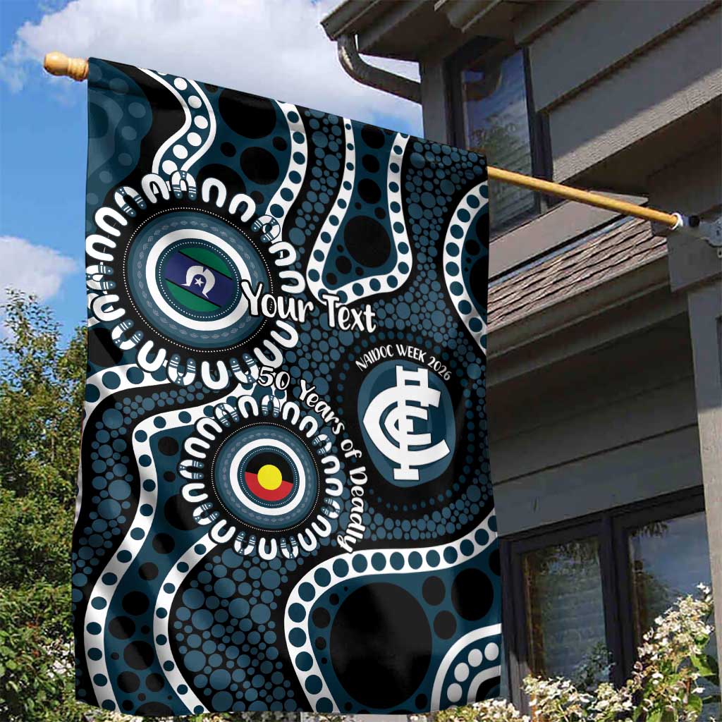 Carlton NAIDOC Week 2026 Personalised Garden Flag 50 Years of Deadly Aboriginal Art