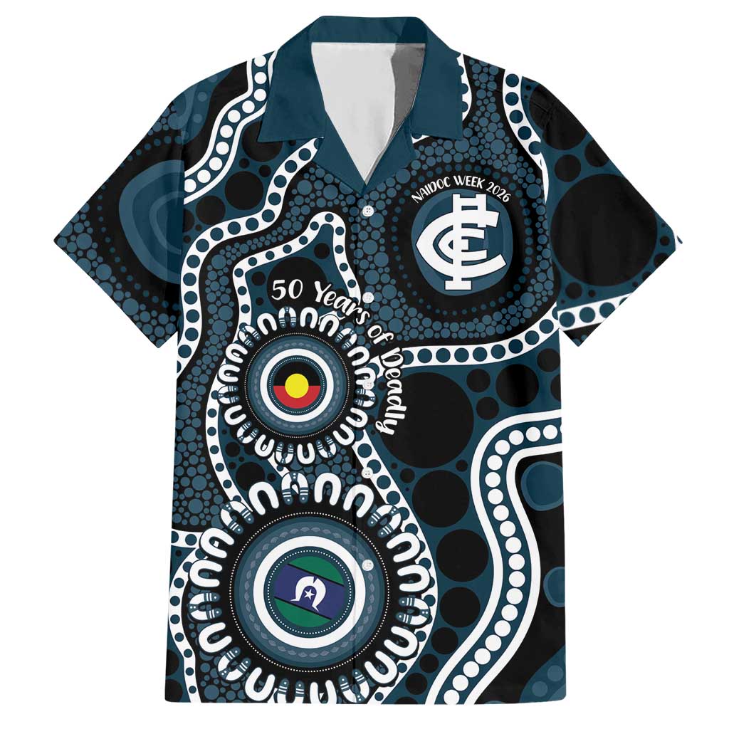 Carlton NAIDOC Week 2026 Personalised Hawaiian Shirt 50 Years of Deadly Aboriginal Art