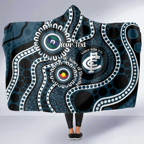 Carlton NAIDOC Week 2026 Personalised Hooded Blanket 50 Years of Deadly Aboriginal Art