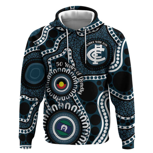 Carlton NAIDOC Week 2026 Personalised Hoodie 50 Years of Deadly Aboriginal Art