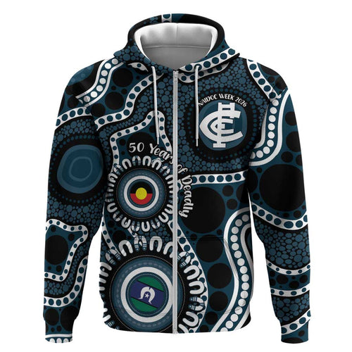 Carlton NAIDOC Week 2026 Personalised Hoodie 50 Years of Deadly Aboriginal Art