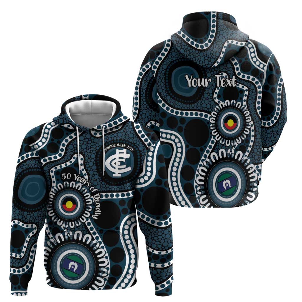 Carlton NAIDOC Week 2026 Personalised Hoodie 50 Years of Deadly Aboriginal Art