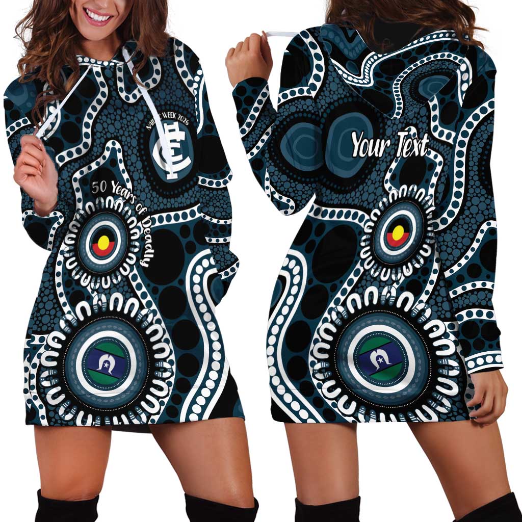 Carlton NAIDOC Week 2026 Personalised Hoodie Dress 50 Years of Deadly Aboriginal Art