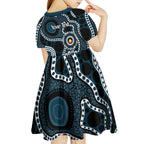 Carlton NAIDOC Week 2026 Personalised Kid Short Sleeve Dress 50 Years of Deadly Aboriginal Art