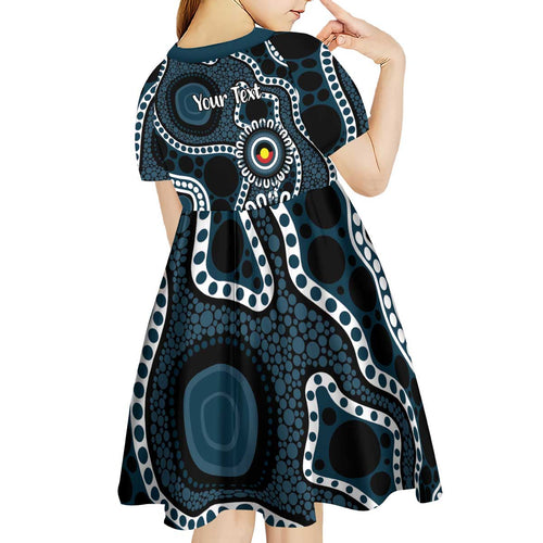 Carlton NAIDOC Week 2026 Personalised Kid Short Sleeve Dress 50 Years of Deadly Aboriginal Art