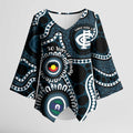 Carlton NAIDOC Week 2026 Personalised Kimono Sleeve Blouse 50 Years of Deadly Aboriginal Art