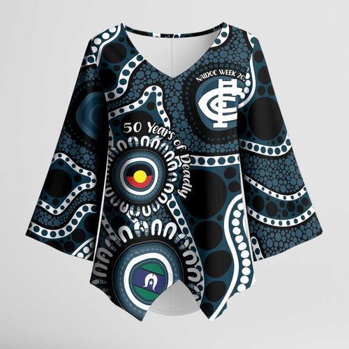 Carlton NAIDOC Week 2026 Personalised Kimono Sleeve Blouse 50 Years of Deadly Aboriginal Art