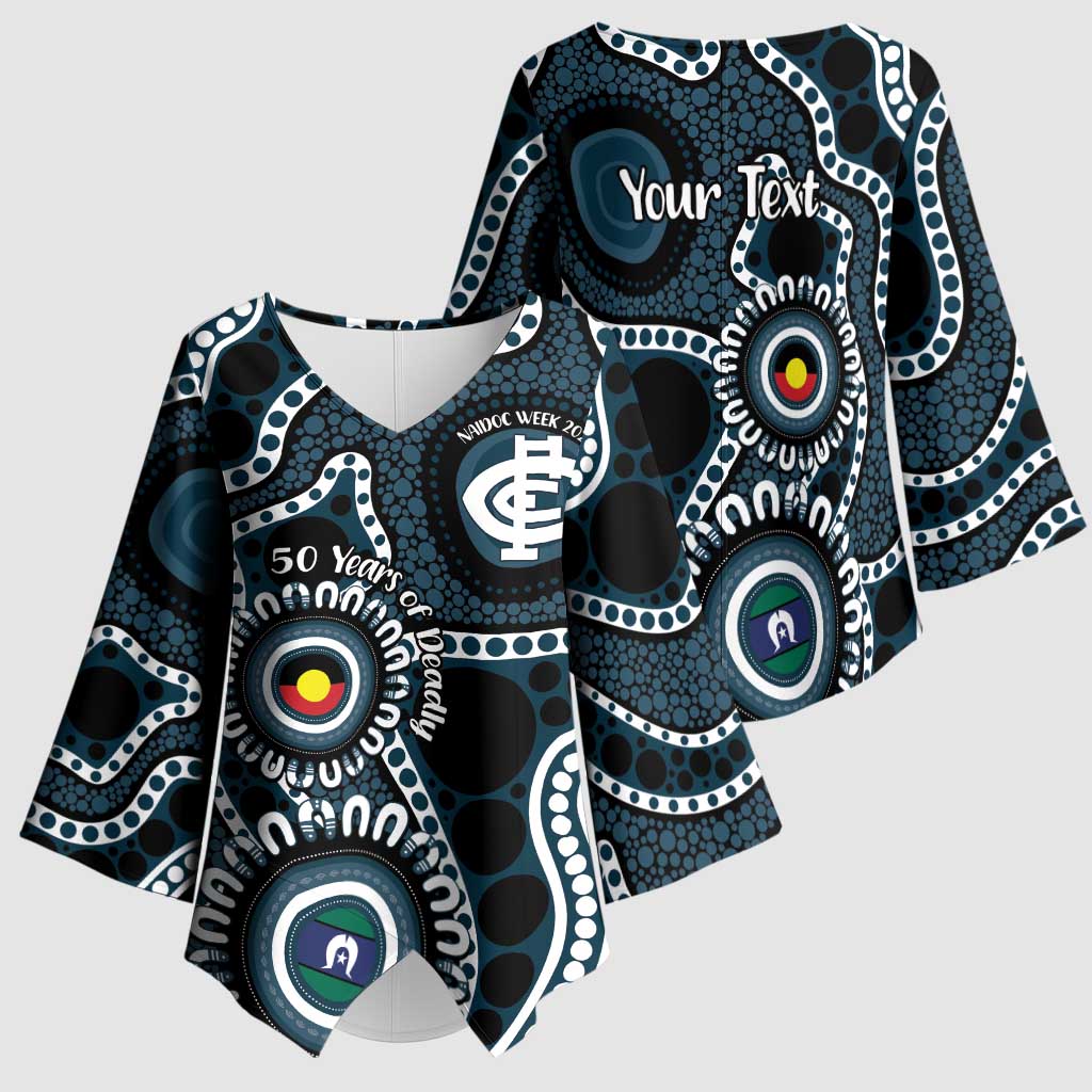 Carlton NAIDOC Week 2026 Personalised Kimono Sleeve Blouse 50 Years of Deadly Aboriginal Art