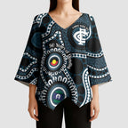 Carlton NAIDOC Week 2026 Personalised Kimono Sleeve Blouse 50 Years of Deadly Aboriginal Art
